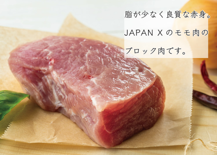 JAPAN X,ジャパンエックス,モモ,ブロック,500g,モモ肉,もも肉,ブロック肉,塊肉,豚モモ塊,ももブロック,