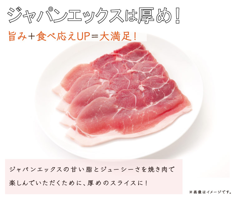 JAPAN X,ジャパンエックス,モモ,モモ肉,もも,もも肉,豚もも,豚モモ肉　焼き肉,焼き肉用,焼き肉用スライス200g