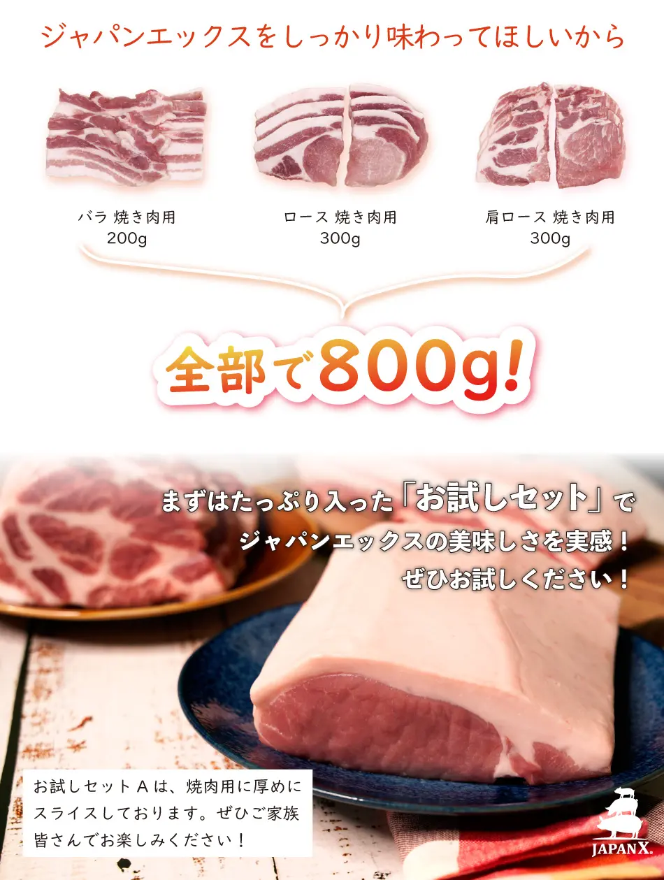 JAPAN X,ジャパンエックス,JAPAN X,3つの特徴,ジャパンエックスは嫌な臭いがしません,臭いが苦手で豚肉を避けていた方にこそ食べてほしい豚肉です！,甘い香り,旨味が強い,鮮度が違う
